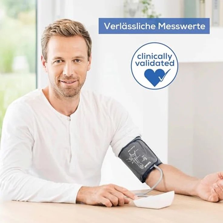 Beurer BM 27 Oberarm-Blutdruckmessgerät mit Manschettensitzkontrolle, für Oberarmumfänge von 22-42 cm, Risikoindikator, Arrhythmie-Erkennung, Meldung bei Anwendungsfehlern – Bild 2