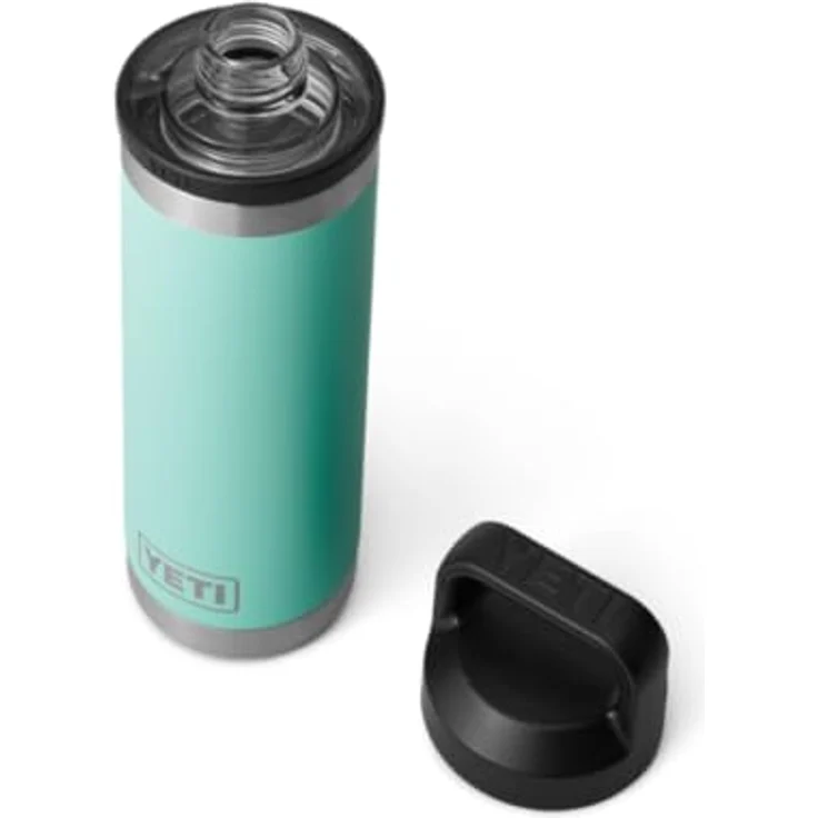 YETI Rambler Flasche 18 oz (532 ml) mit Chug-Verschluss, 100 % auslaufsicher, doppelwandige Vakuumisolierung, Edelstahl in Seafoam – Bild 1