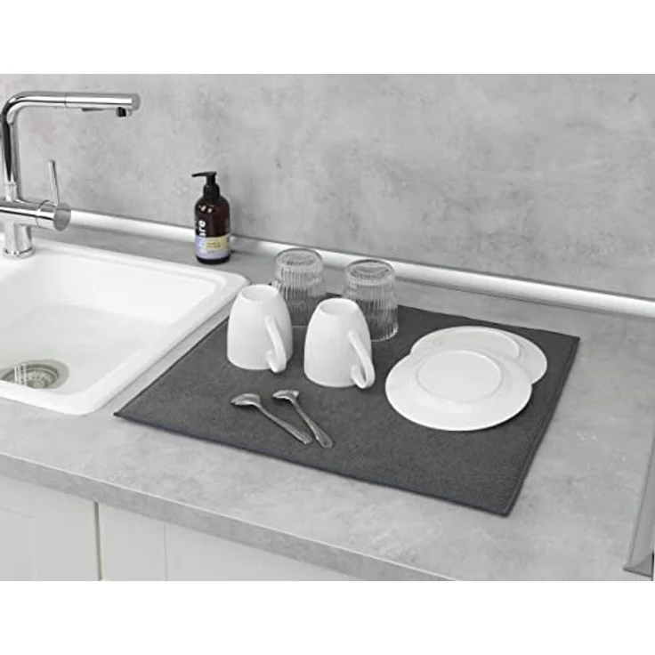 Wenko Mikrofaser Abtropfmatte Miko 47x40cm grau – Bild 10