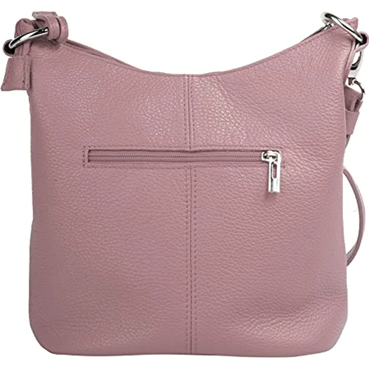 Cluty Umhängetasche aus 100% Rindleder, Made in Italy, Höhe 26 cm x Breite 24 cm x Tiefe 14 cm, verstellbarer Schultergurt 55 cm - 105 cm – Bild 4