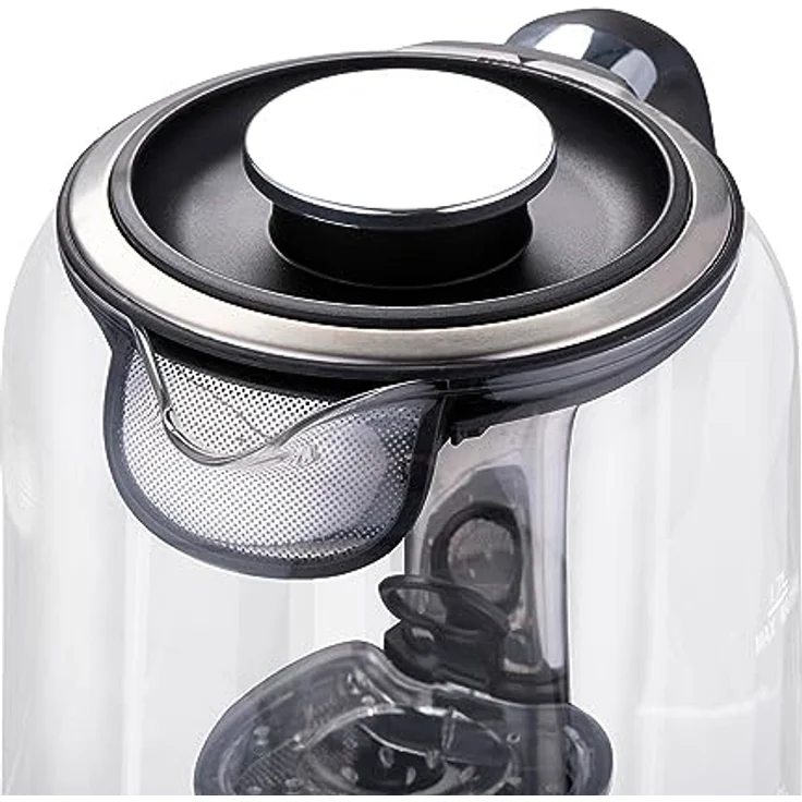 Alpina Motorola Nursery 8711252473352 Elektrischer Wasserkocher, 1,7L Transparent mit Temperatureinstellung und Teemaschine – Bild 2