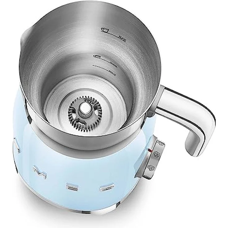 Smeg Milchaufschäumer MFF11, Pastellblau im 50s Design, 500 Watt, 600 ml Kapazität – Bild 5