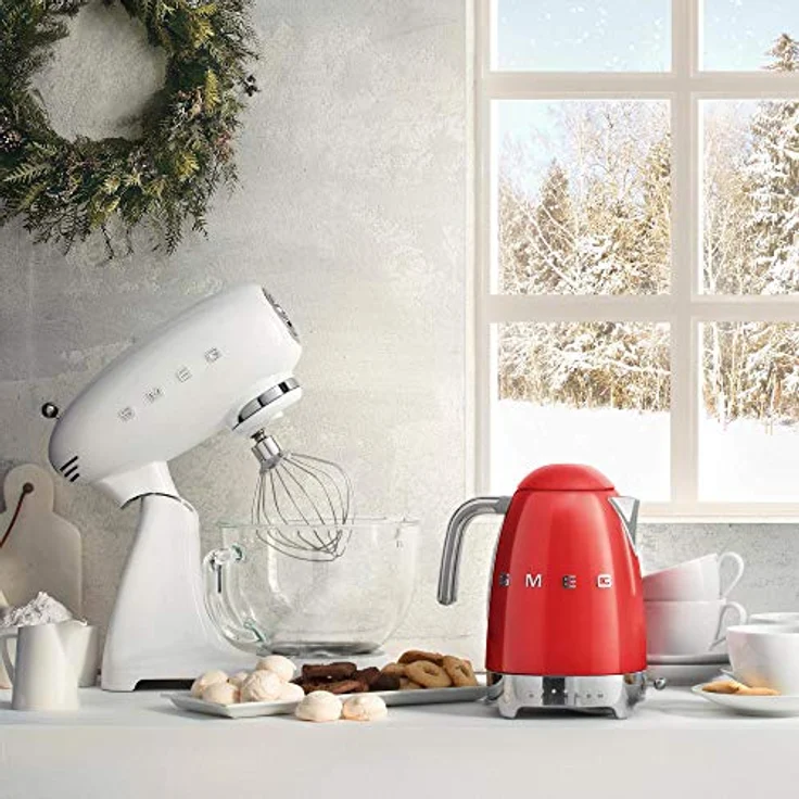 Smeg KLF04RDEU Wasserkocher, 2400W, 1,7L, Edelstahl, rot – Bild 5