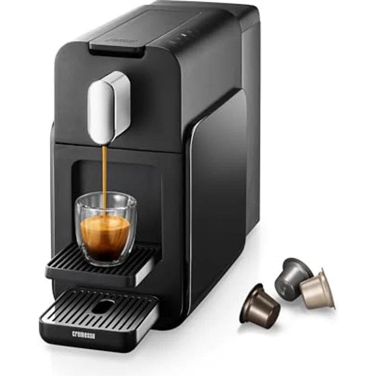 CREMESSO Kaffeekapselautomat Cremesso Brava Graphite Black mit XL Wassertank und 19 bar Druck – Bild 1