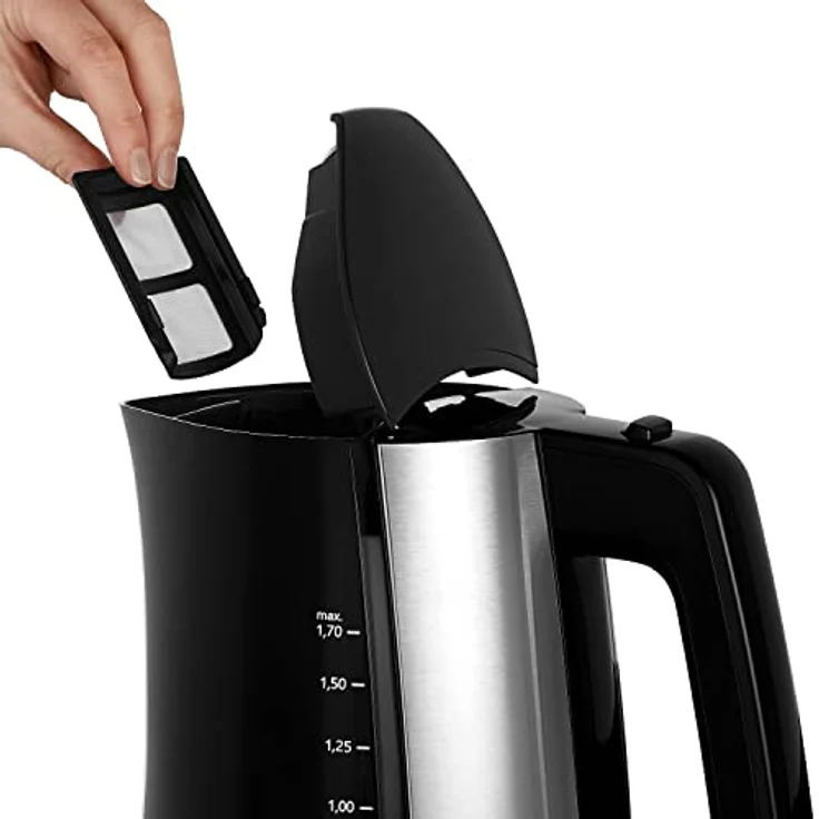Melitta II Wasserkocher Look Aqua 1026-02 BK SST (1,7 Liter, 2400Watt) mit automatischer Endabschaltung, verdecktem Heizelement und Überhitzungsschutz, Kunststoff, 1.7 liters – Bild 5