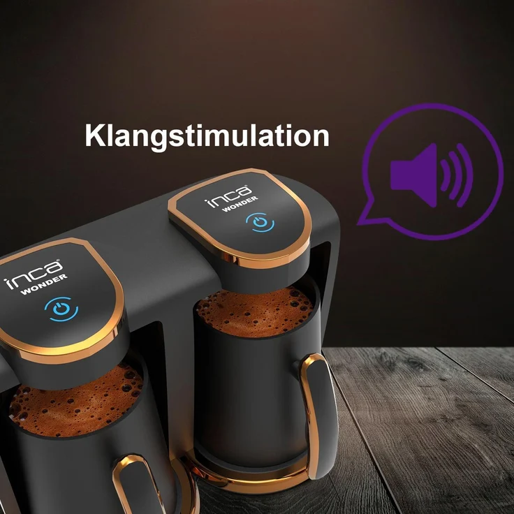 INCA Kaffeemaschine TURBO Wonder Serie Touch-Control Duo, 1300W, 0,25l, schwarz
