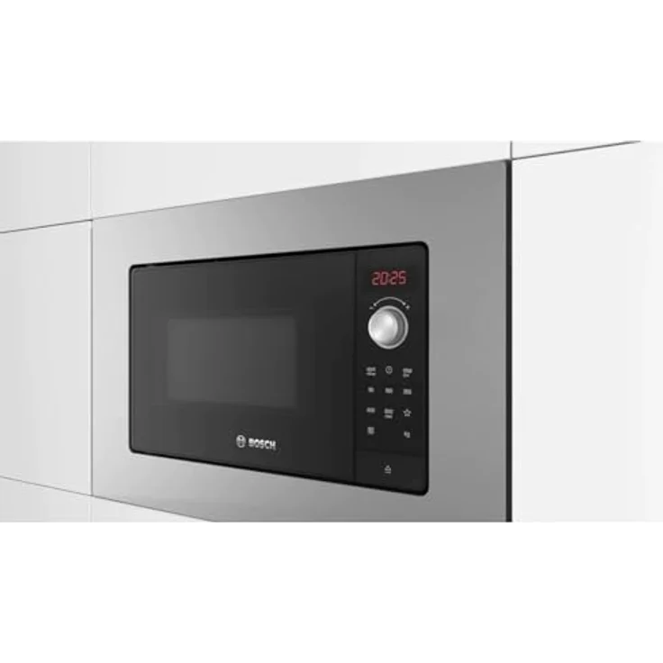 Bosch BEL623MS3 Mikrowelle mit Grill, Einbaugerät, 800W, 20 Liter Garraum, 5 Leistungsstufen, inkl. Drehteller, Edelstahl, Stahlblech, edelstahl, silber – Bild 3