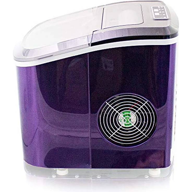 Mulano Eiswürfelmaschine Edelstahl Eiswürfelbereiter Ice Maker Icemaker (Violett) – Bild 3
