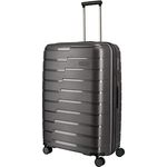 travelite 4-Rad Koffer L mit TSA Schloss, Gepäck Serie AIR BASE: Funktionaler Hartschalen Trolley im coolen Look, 075349-04, 77 cm, 105 Liter, anthrazit (grau)