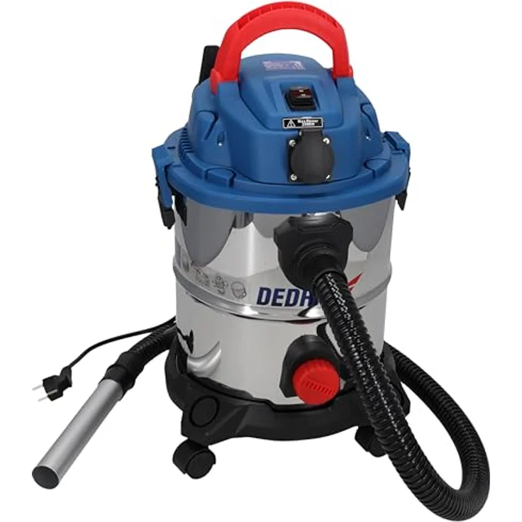Dedra DED6597, Industriestaubsauger 1600W, 20L, für trockene und nasse Anwendungen, HEPA-Filter, rostfreier Stahlbehälter – Bild 2