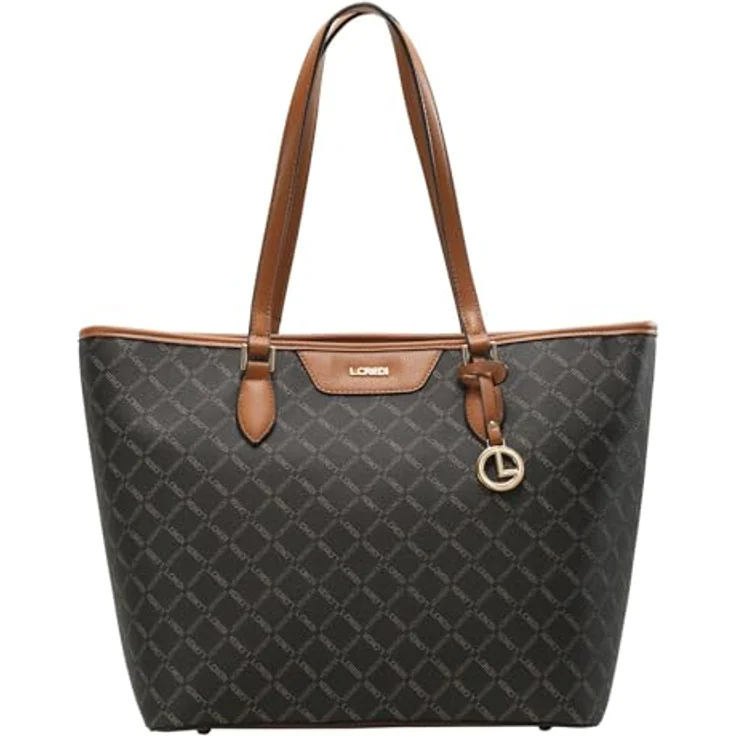 L.Credi Filiberta Shopper Tasche, 32 cm, braun, 100% Polyurethan, perfekt für Alltag und Freizeit – Bild 1