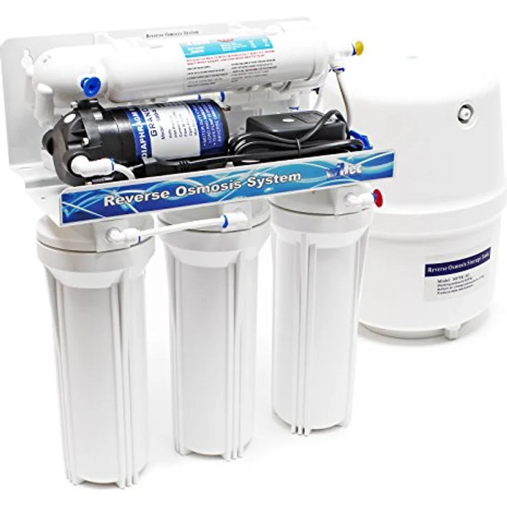 Naturewater 5 Stufen Umkehrosmose RO 180 L-Tag mit Druckerhöhungspumpe und manuellem Ventil – Bild 1