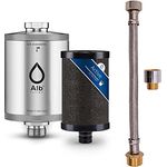 Alb Filter Active Komplettset mit 20cm Anschlussset für das Eckventil - Edelstahl Natur, Plastikfrei, beste Wasserqualität