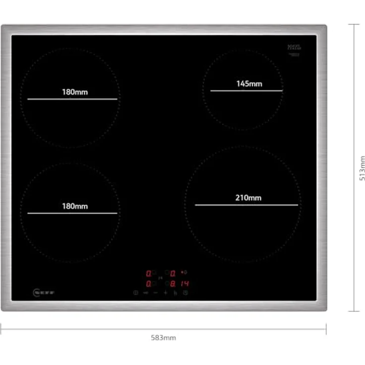 Neff Backofen-Set B2CCJ7AK3 + T58SHF1L0, Einbau, Induktionskochfeld BTX48PIB0, Schwarz, CircoTherm®, Pyrolyse, 71 l Volumen, 4 Kochzonen – Bild 11
