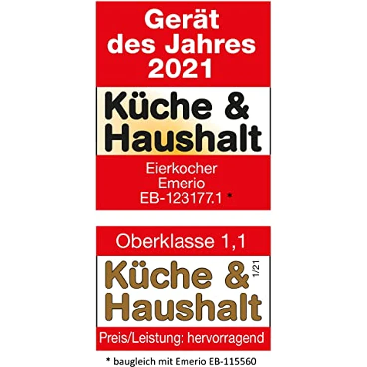 Emerio EB-115560.12 Eierkocher, 6 Eier, 400 Watt, Sprachausgabe, weiß – Bild 4