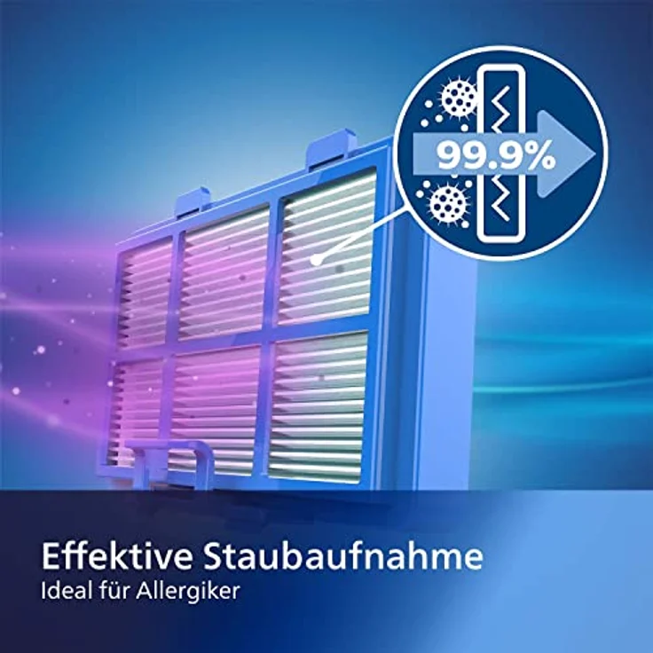 Philips XD3110 | 09, Performer Kompaktstaubsauger mit Beutel Serie 3000, 99,9% Staubaufnahme, 900 W, Allergiefilter, blau – Bild 5