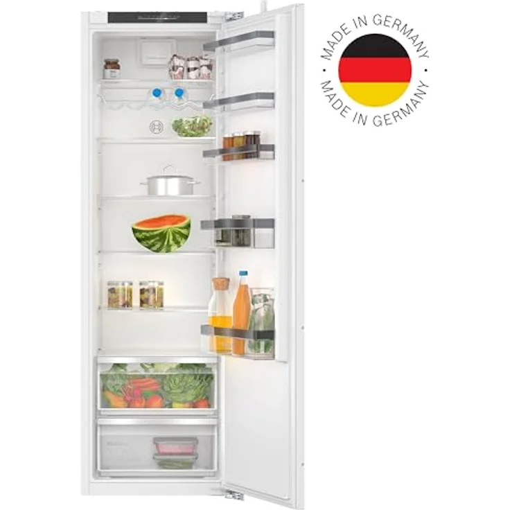 Bosch KIR81VFE0 Serie 4 Einbau-Kühlschrank, 310 L, weiß, LED Beleuchtung, Flaschenablage, Flachscharnier – Bild 3