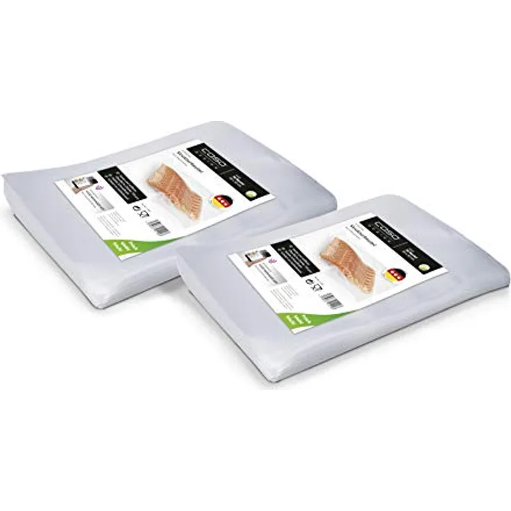 CASO Strukturbeutel 20x30 cm / 100 Beutel, für alle Balken Vakuumierer & Folienschweißgeräte, BPA-frei, stark & reißfest, 105µm, stabile Schweißnaht, Sous Vide geeignet, Made in Germany