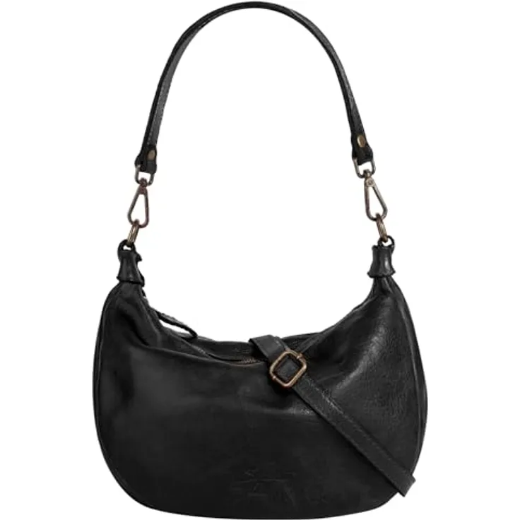 Samantha Look Umhängetasche, echt Leder, Made in Italy, 21 cm x 28 cm, abnehmbarer Schultergurt, Smartphonefach bis 6,7 Zoll