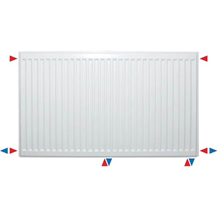Belrad Typ 22 Universalheizkörper, Ventilheizkörper mit Mittelanschluss, 8 Anschlüssen, 300 x 800 mm, 785 W Heizleistung – Bild 5