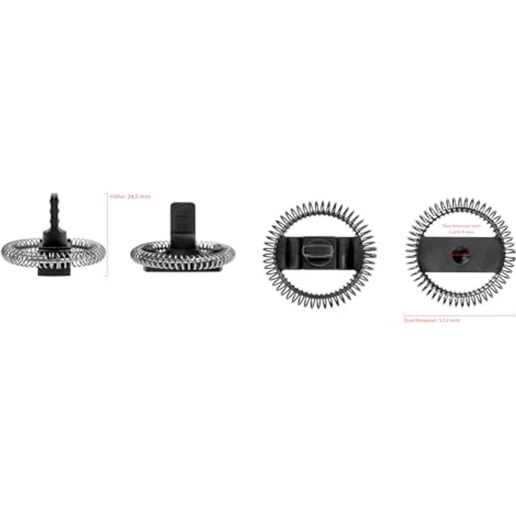 Piebert 3x Quirl 43036 für Tchibo Elektrischer Milchaufschäumer, kompatibel mit Edelstahl- und Farbausführungen, Durchmesser 32,2mm, Höhe 24,5mm – Bild 4