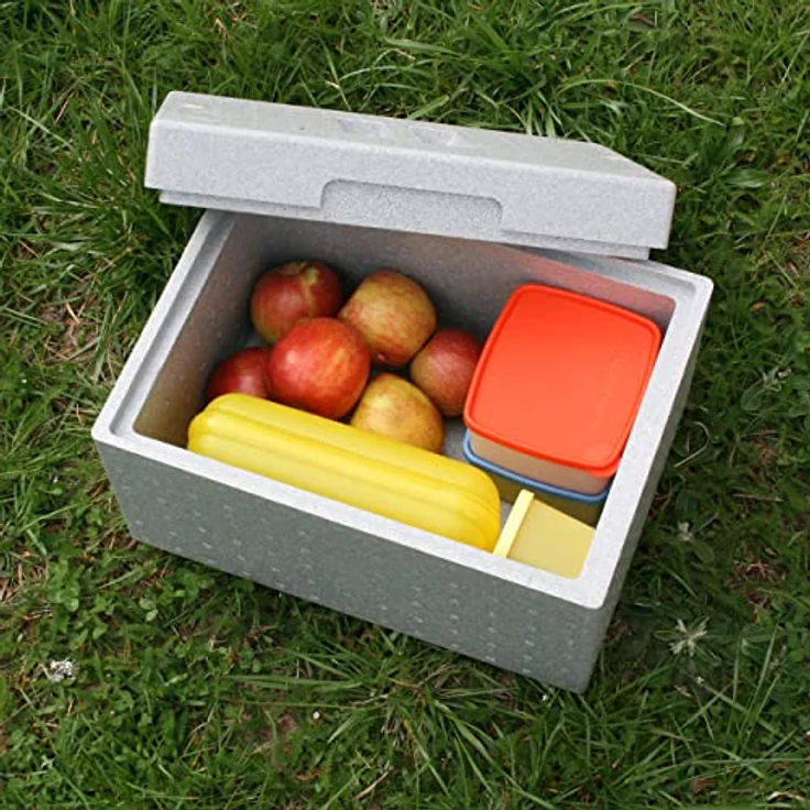 CLIMAPOR Transportbox Mini aus Styropor, grau – Volumen: 25,5 x 35 x 21 cm (9 Liter) - Wandstärke: 1,75 cm BZW. 2 cm - Thermobox aus EPS – Bild 5