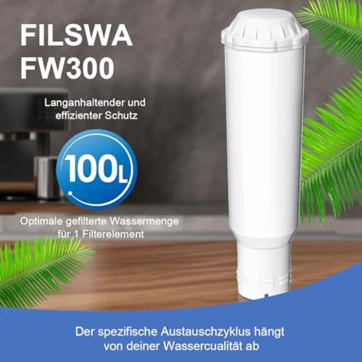 Filswa Wasserfilter Für Melitta®, Nivona®, Krups® F088, 6 Stück Filterpatronen - Schutz vor starker Verkalkung, kompatibel mit verschiedenen Kaffeemaschinen – Bild 3