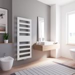 Schulte Badheizkörper 'Münster', hochleistungsfähig mit 482 Watt, weiß, 154,3 x 60,5 cm, inklusive Wandbefestigungen