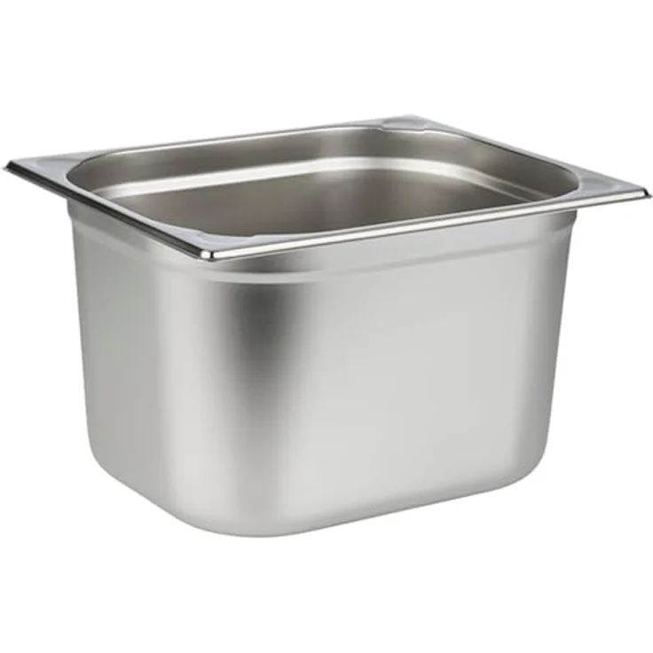APS GN-Behälter 1/2, Gastronormbehälter Edelstahl 26,5 x 32,5 cm 20 cm 11,65 Liter, Edelstahlfarben – Bild 1