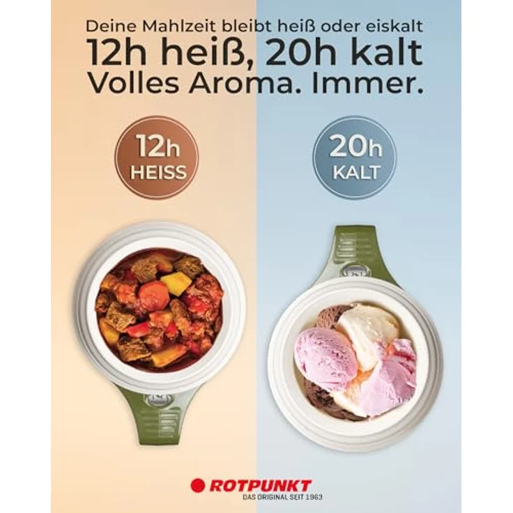 ROTPUNKT Speisegefäß 850 Dirk 0,85 l | BPA frei | Glaseinsatz | hochwertig | Olive – Bild 3