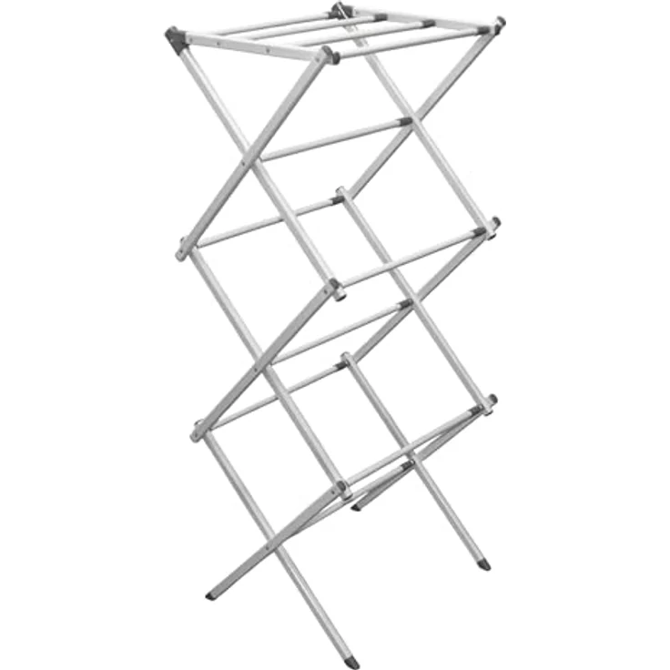 Spetebo Teleskop Wäscheständer, ausziehbar und klappbar, 4-7,5 m Trockenlänge, weiß, 104 x 43-75 cm – Bild 7