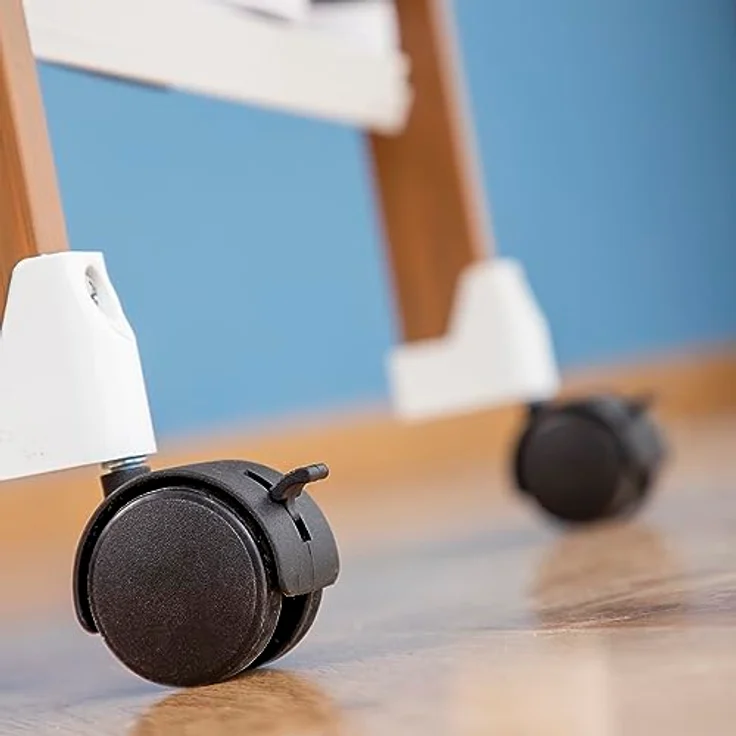 InnovaGoods Wäscheständer HOCHQUALITATIVER WÄSCHESTÄNDER KLAPPBAR 38 STANGEN PLATZSPAREND, Weiß und Braun mit Holzeffekt – Bild 8