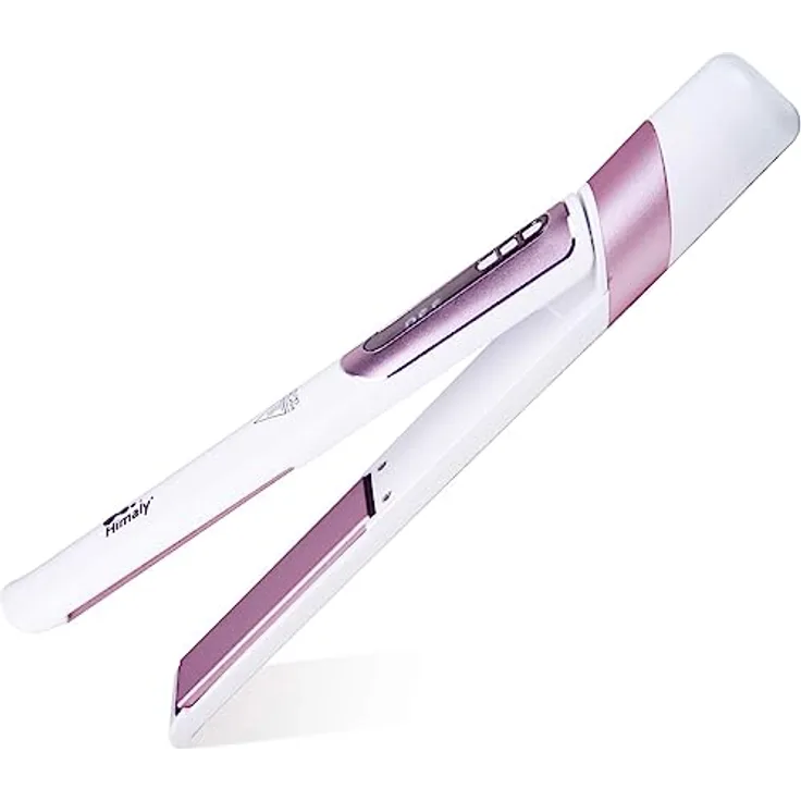 himaly 2-in-1 Haarglätter für Glätte und Wellen, 6 Temp Einstellungen & 30s schnelle Erwärmung, LCD-Display, 130° C - 230° C, geeignet für zu Hause und unterwegs