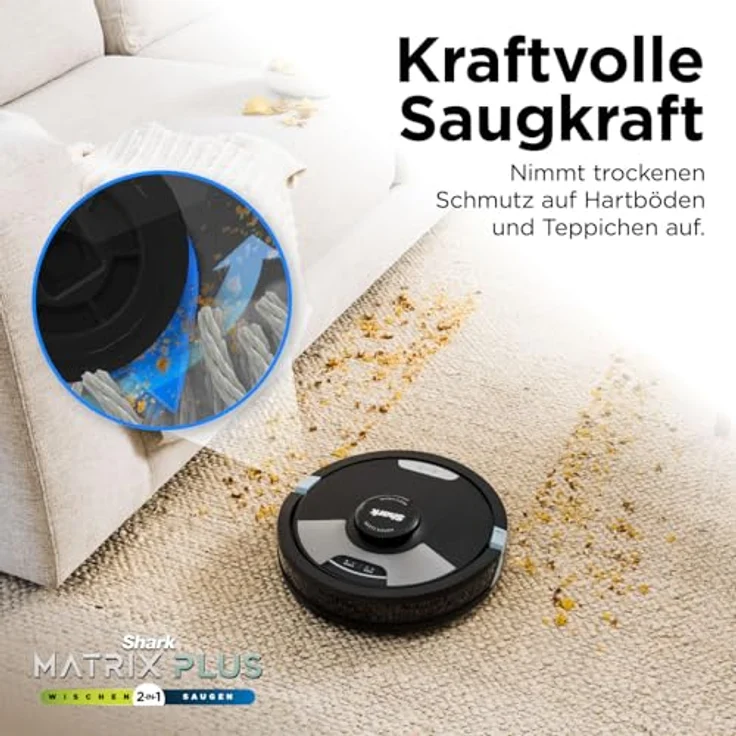 Shark Mtrix Plus Wischroboter Shark RV2620WAEU 2-in-1 Saug- und Wischroboter, Ohne Beutel, Abnehmbare Bürste – Bild 8