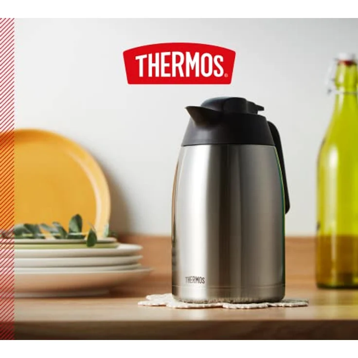 THERMOS 4026.205.200 Thermoskanne THV, Edelstahl mattiert 2,0 l, 24 Stunden heiß, 24 Stunden kalt, zerlegbarer Verschluss, BPA-Frei – Bild 6