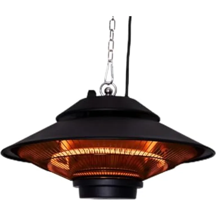 VONROC Infrarot Heizstrahler hängend Terrasse - 1500W Deckenheizstrahler in Silber, mit 360°-Verteilung und Fernbedienung