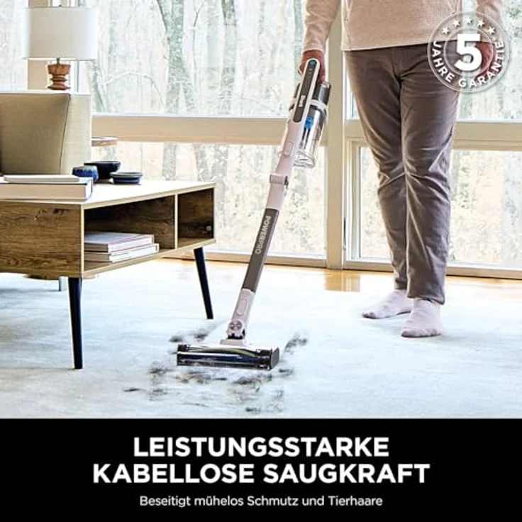 Shark PowerPro Akku-Staubsauger IZ380EUT, FloorDetect-Technologie, Anti-Hair-Wrap, Anti-Allergen, 50 Min. Laufzeit, Java Metallic, flexibles Handgerät mit XL-Staubbehälter – Bild 2