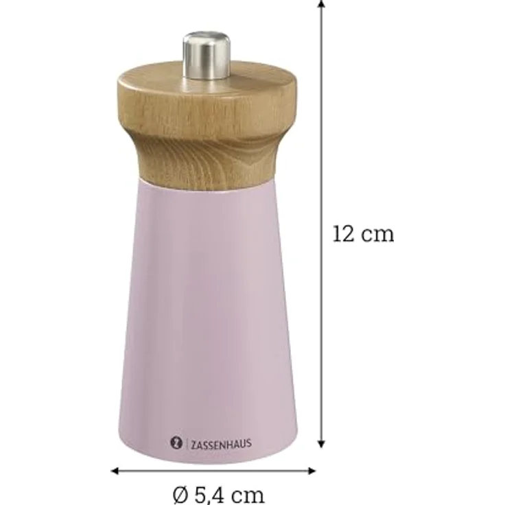 Zassenhaus Salzmühle WESTERLAND lotus, lackiertes Buchenholz, stufenlos verstellbares Hochleistungs-Keramikmahlwerk, 12 cm, Ø 5,4 cm – Bild 2
