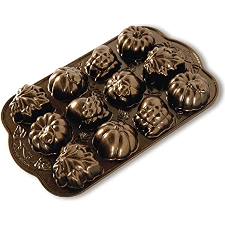 Nordic Ware Autumn Delights Kuchenform, 2 Cup Capacity, Aluminiumguss, Antihaftbeschichtung – Bild 1