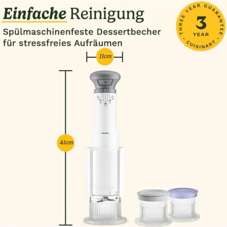 Cuisinart Freeze Wand, Eisherstellung mit drei PCTG-Schalen, Weiss – Bild 8