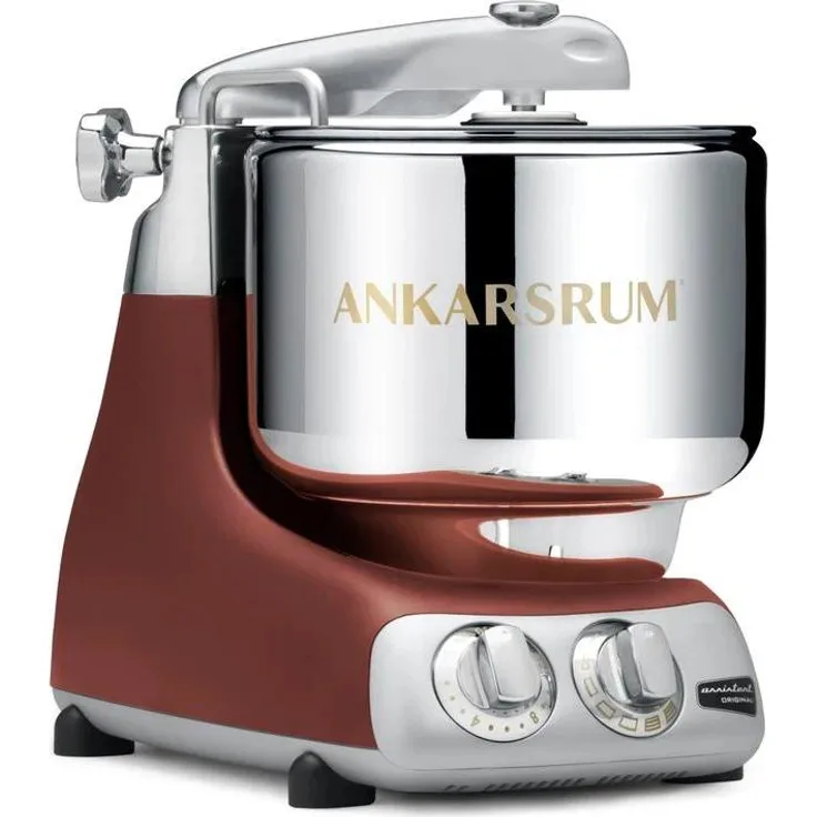 Ankarsrum Assistent Original 6230 Küchenmaschine, 1500 Watt, 7-Liter-Schüssel, 16 Zubehörteile, handgefertigt in Schweden, Rustic Maroon
