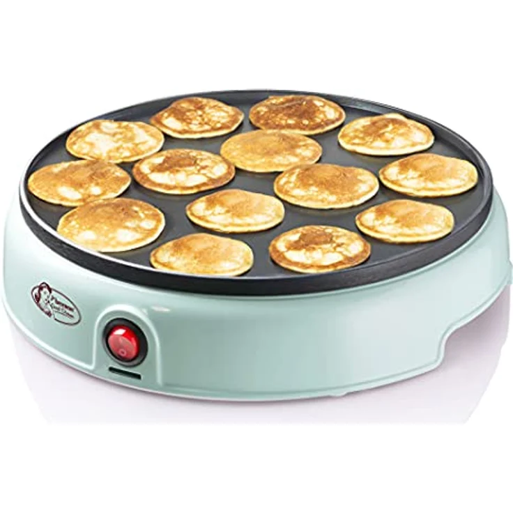 Bestron APFM700SDM Poffertjes Maker, 800W, Kontrollleuchte, antihaftbeschichtet, mint – Bild 2