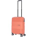travelite 4-Rad Hartschalen Handgepäck Koffer klein mit TSA Schloss, Gepäck Serie WAAL: Stabiler Trolley mit recyceltem Innenfutter, 55 cm, 36 Liter