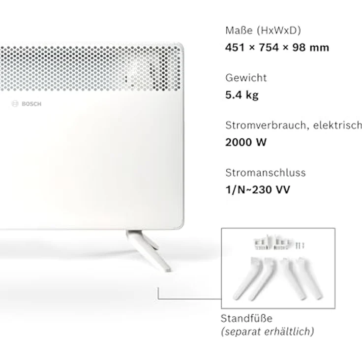 Bosch Hausgeräte Heat Convector HC 4000-20, Heizkörper mit Thermotechnik für effiziente Wärmeverteilung – Bild 7