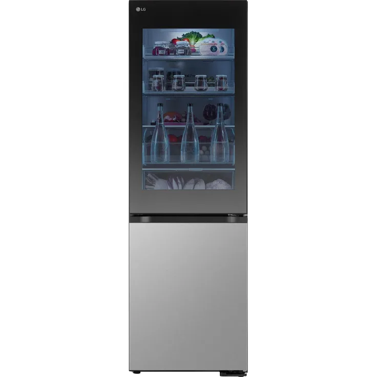 LG GBG5160CPY Kühl-Gefrier-Kombination mit InstaView®, LINEARCooling®, Total No Frost und ThinQ® App-Kompatibilität, edelstahlfarben