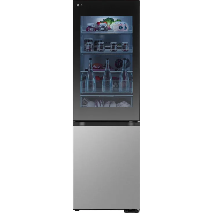 LG GBG5160CPY Kühl-Gefrier-Kombination mit InstaView®, LINEARCooling®, Total No Frost und ThinQ® App-Kompatibilität, edelstahlfarben