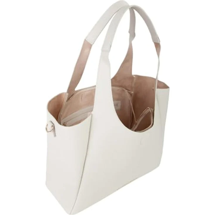 Valentino Futura Shopper Tasche, 34 cm x 14 cm x 20 cm, aus 100% Polyurethan, beige – Bild 4