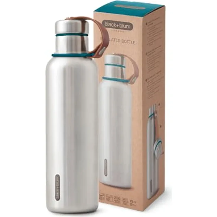BLACK+BLUM Thermoflasche, Isolierflasche, Ozeanblau, 750 ML