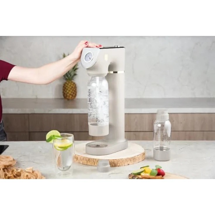 Berlinger Haus SODABAR Wassersprudler matt cream Sahara Collection mit integriertem Barometer, inkl. 2 Flaschen (1L und 0,5L) – Bild 6