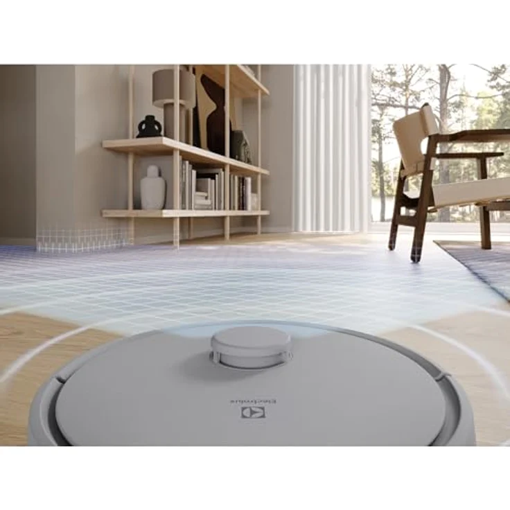 Electrolux Lidar Staubsaugerroboter, präzise, Starke Saugleistung 4000 Pa, intelligente Navigation, 140 Minuten Akkulaufzeit, 2-in-1 Saugen und Reinigung, Steuerung per App, ER71HW1UG, Urban Grey – Bild 3